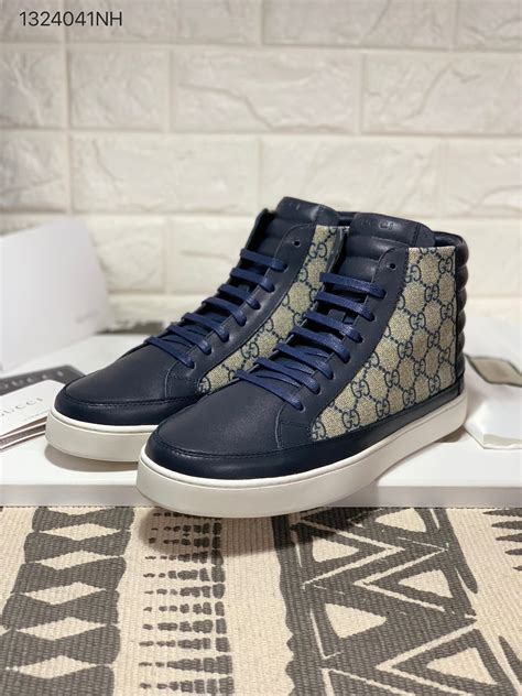 blue gucci shoes high top|gucci shoes men high top.